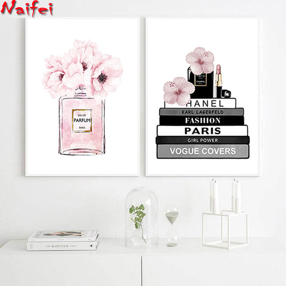 Resin Art Book - Flower Perfume Bottle Fashion Book Diamond