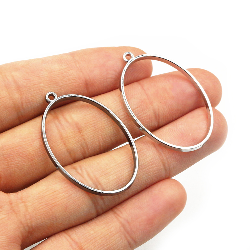 Resin Art Kits - 10pcs 37x23mm Oval Shape Border Mold