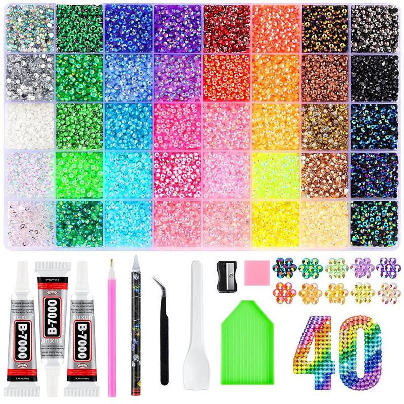 Resin Art Book - Rhinestone Resin Jelly 3MM 40 Colors