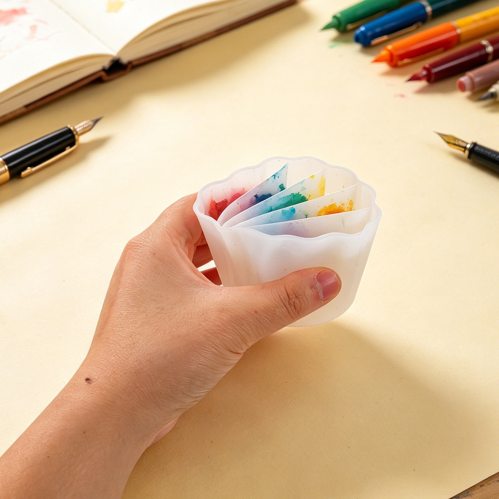 Resin Art Pouring - 4Pcs Silicone Split Cups for Paint