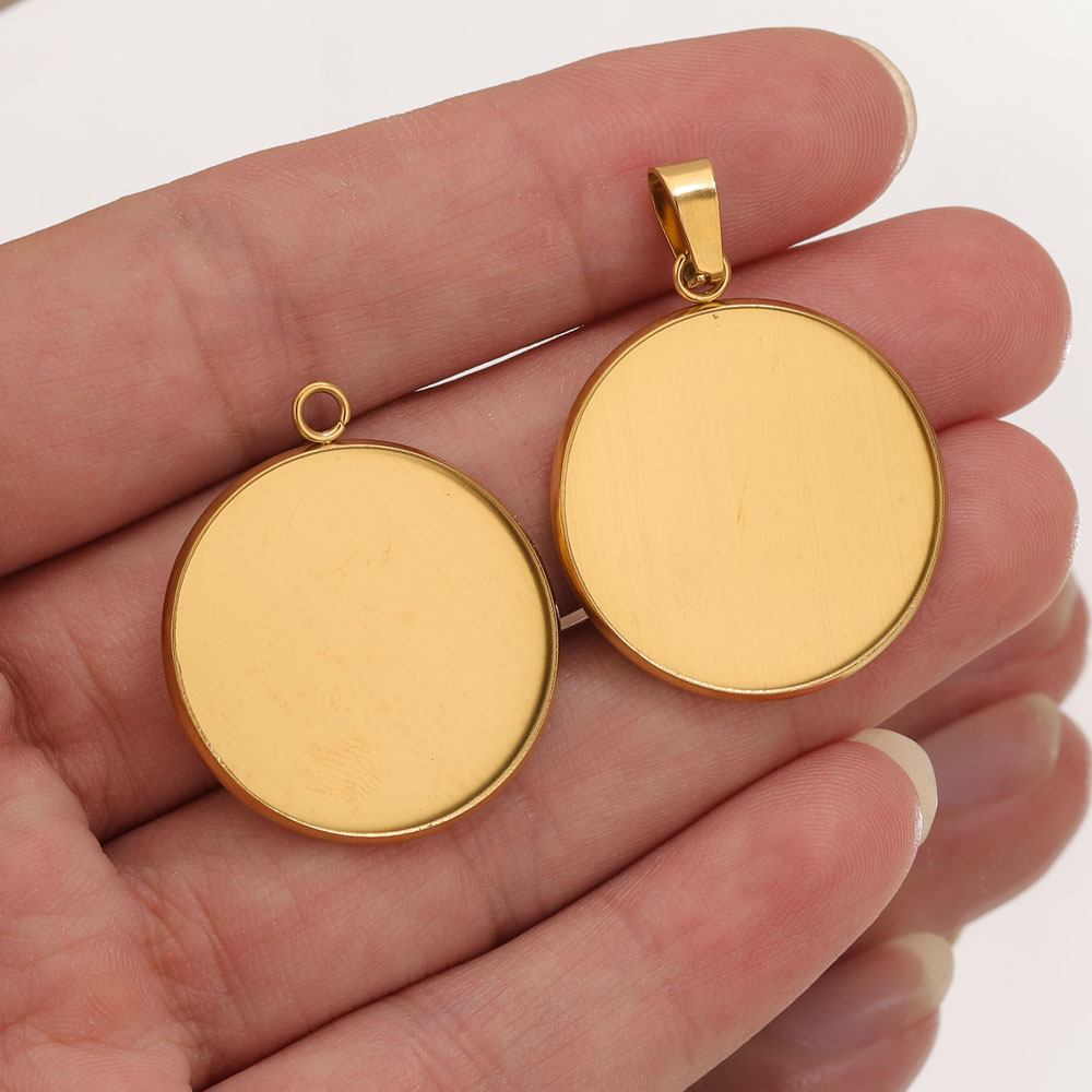 Resin Art Store - 10pcs Stainless Steel Gold Pendants Resin