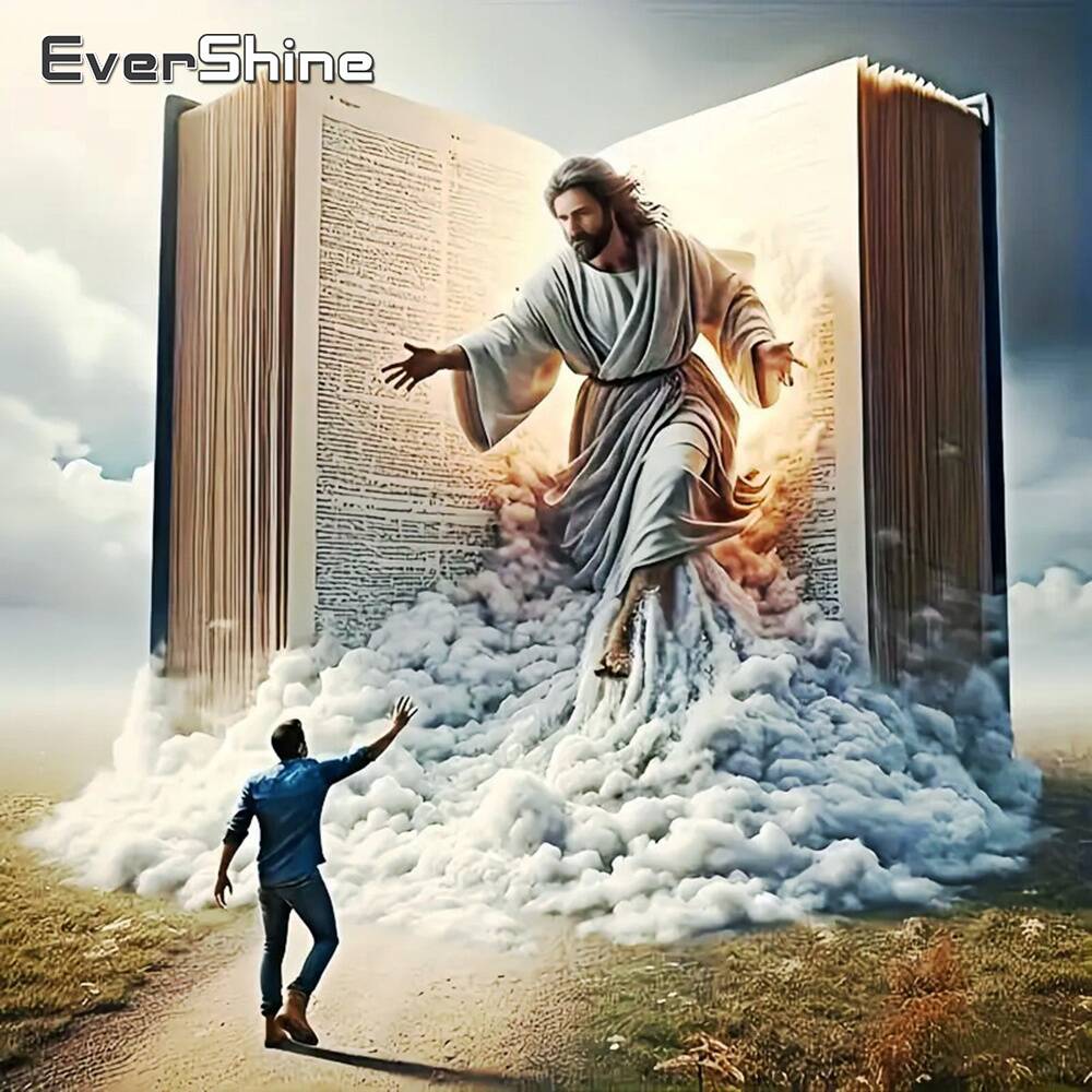 Resin Art Book - Evershine Full Square Diamond Painting Jesus