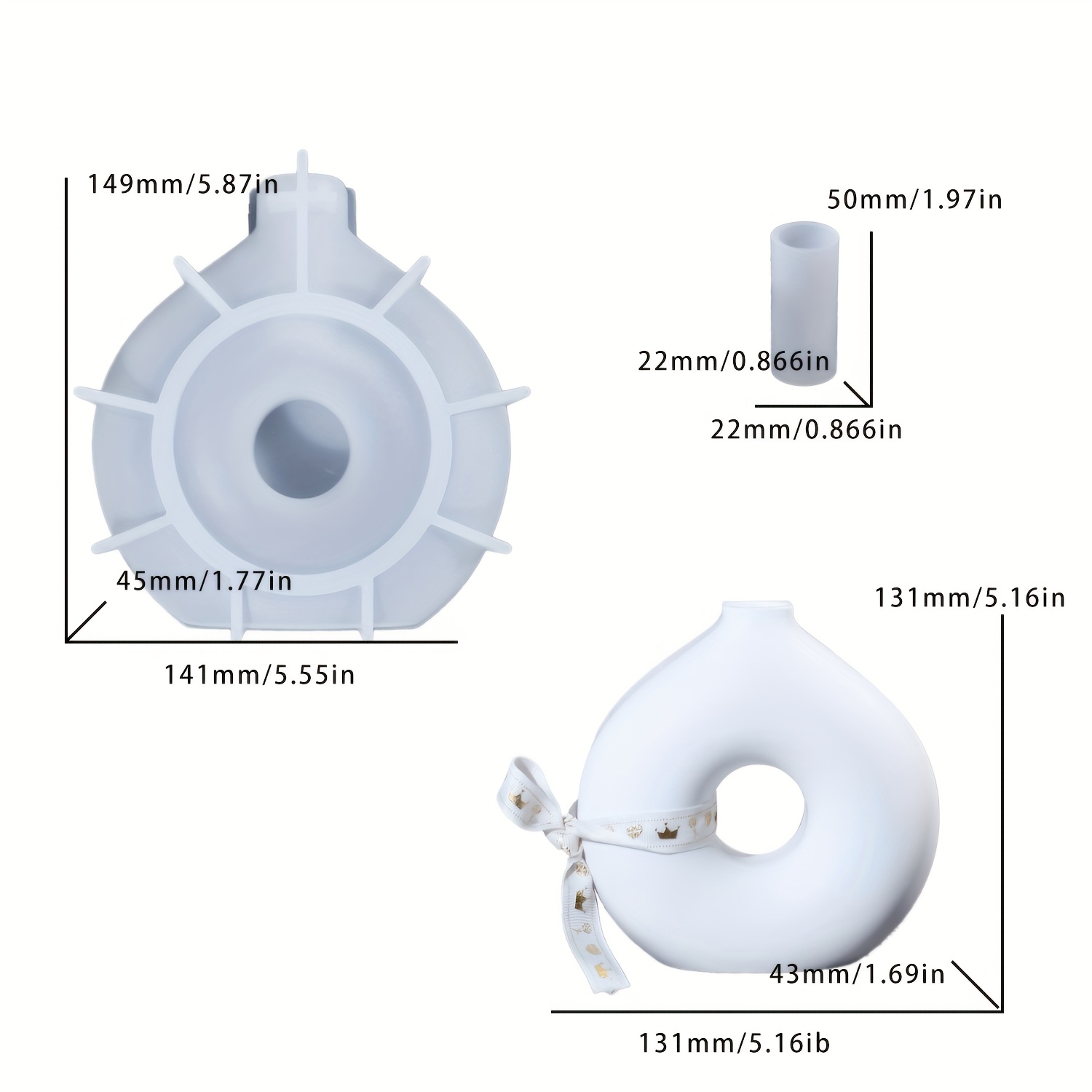 1 DIY Round Vase Silicone Moul - Resin Art Price review and price