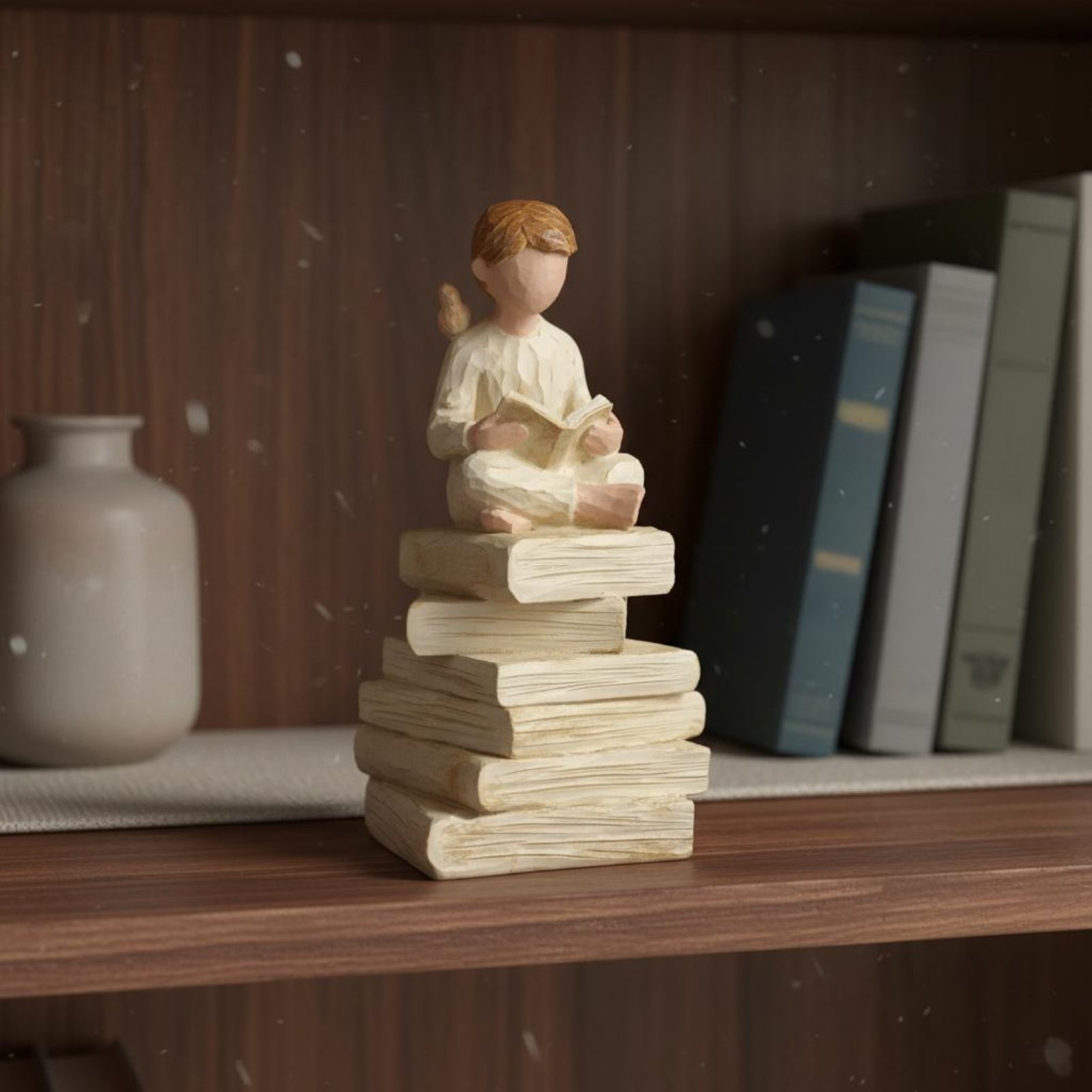 Girl on Books Statue Art Sculp - Resin Art Book review and price