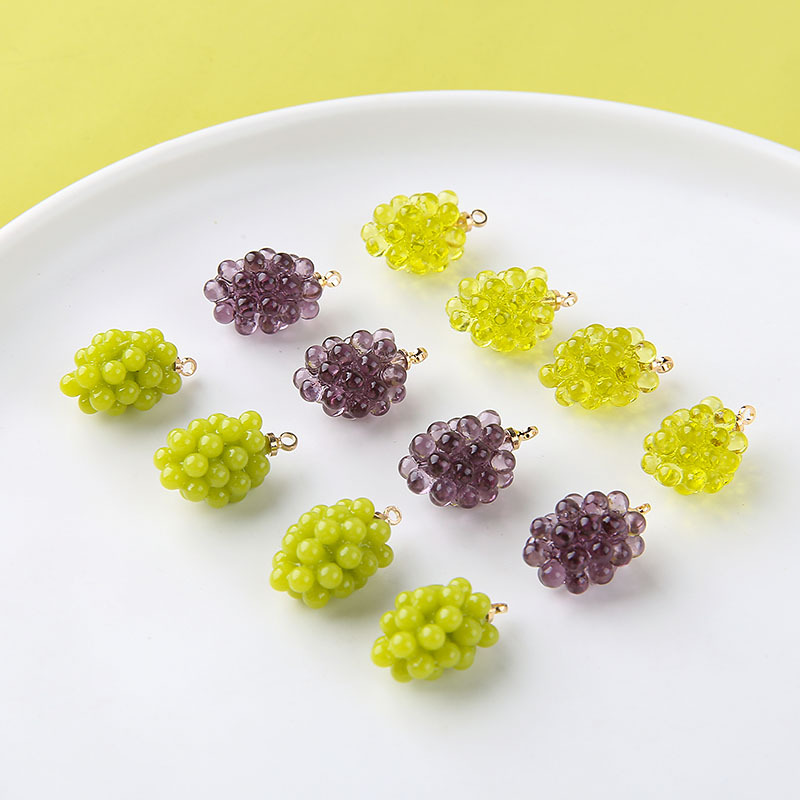 6pcs Cute Little Grapes Resin  - Resin Art Keychain review and price