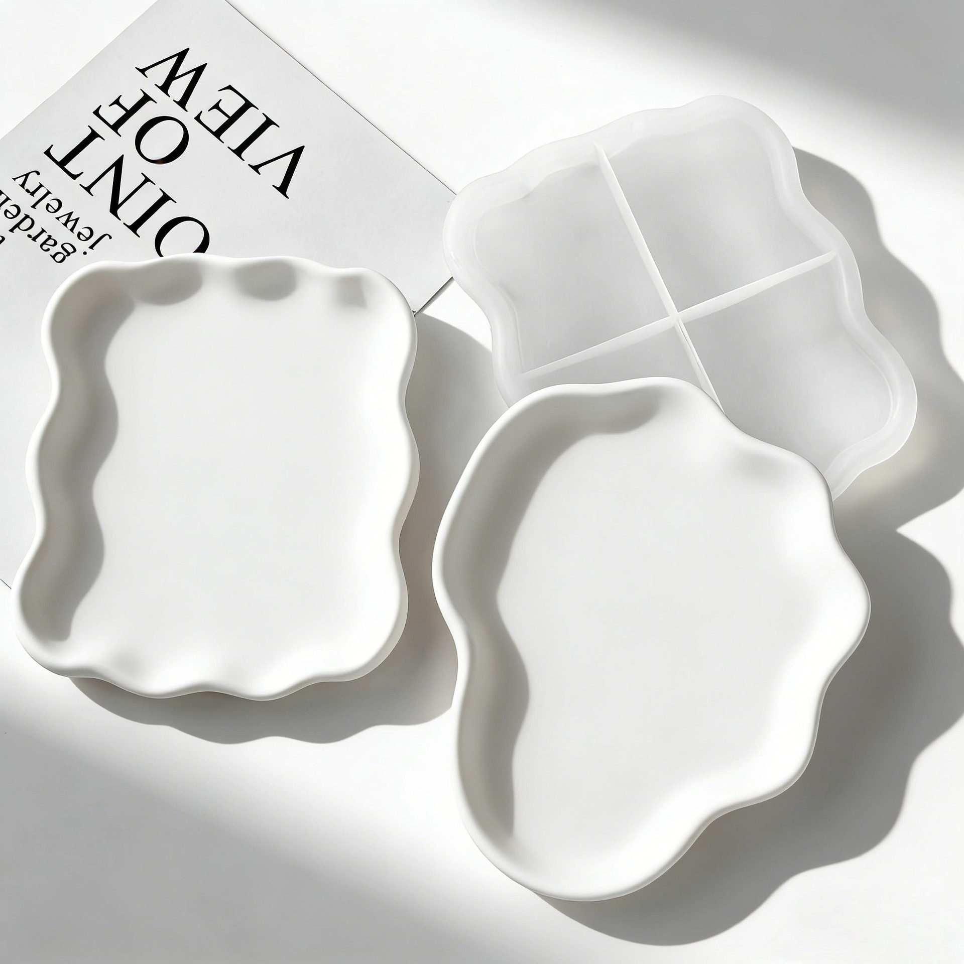 DIY Geometric Wave Plaster Coa - Resin Art Tray review and price