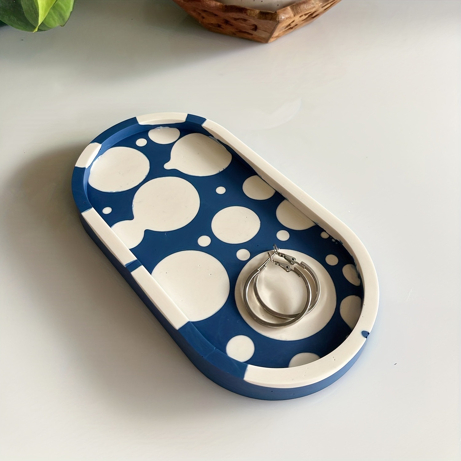 1pc Oval Coaster Epoxy Resin C - Resin Art Tray review and price