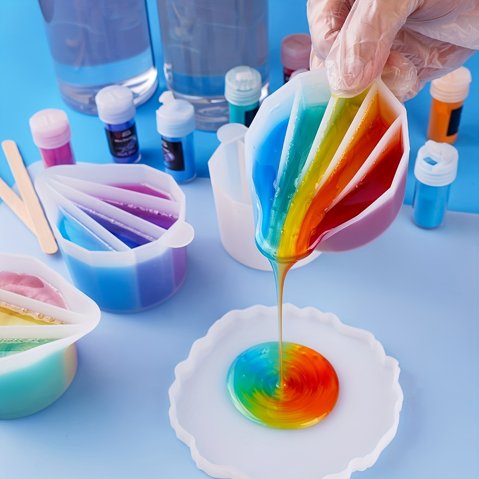 1pc Silicone Split Cup with Di - Resin Art Pouring review and price