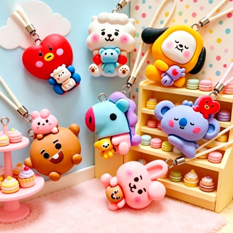 7pcs BT21 Resin Cartoon Charm  - Resin Art Store review and price
