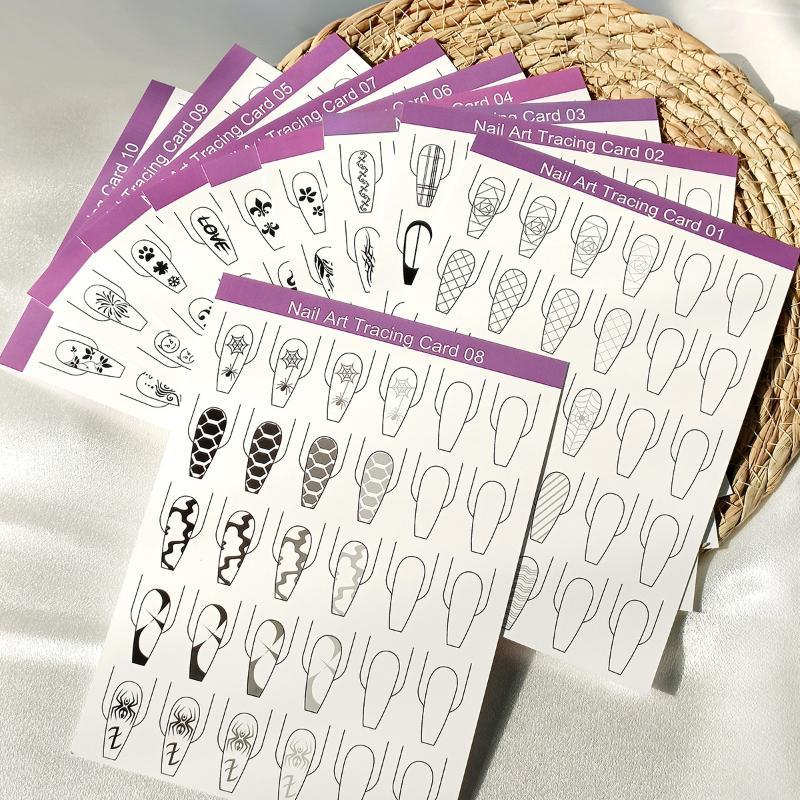 10pcs Nail Art Lines Practice  - Resin Art Book review and price