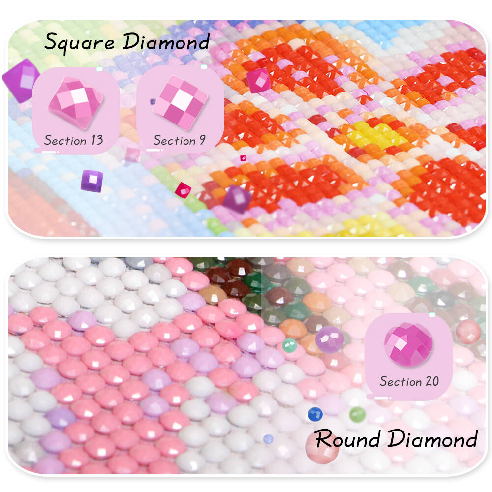 Frameless, Full Square Round D - Resin Art Flowers review and price