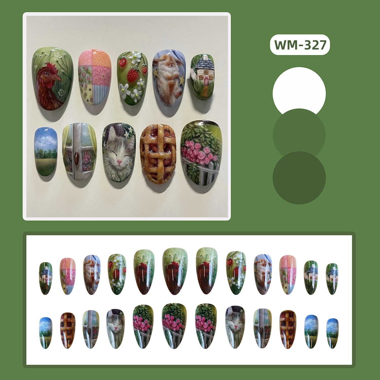 24pcs Pastoral Style Almond Pr - Resin Art Flowers review and price