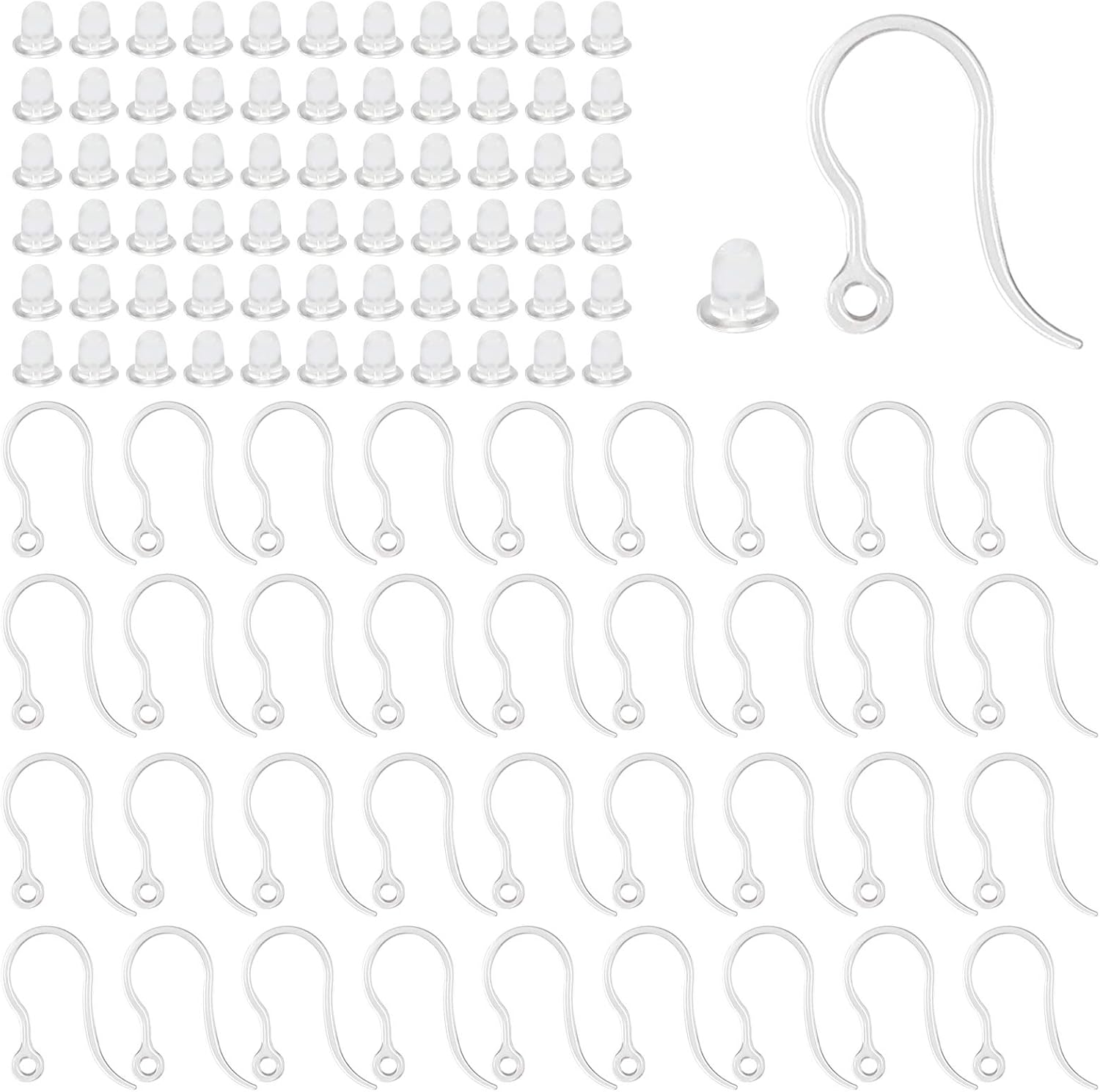 40pcs Clear Plastic Earring Ho - Resin Art Store review and price