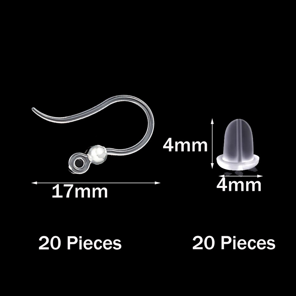 40pcs Clear Plastic Earring Ho - Resin Art Store review and price
