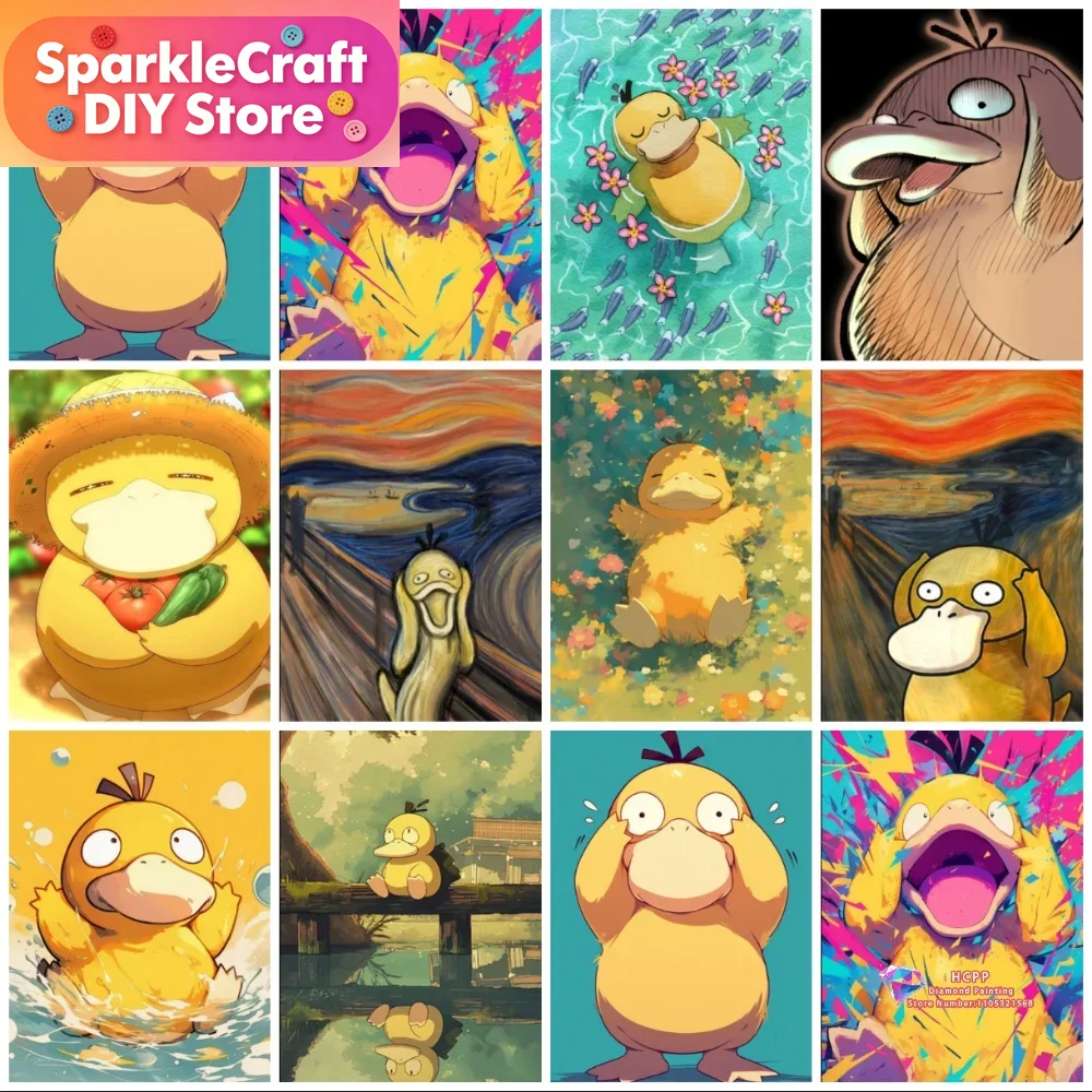 1pc frameless Psyduck Cartoon  - Resin Art Kits review and price