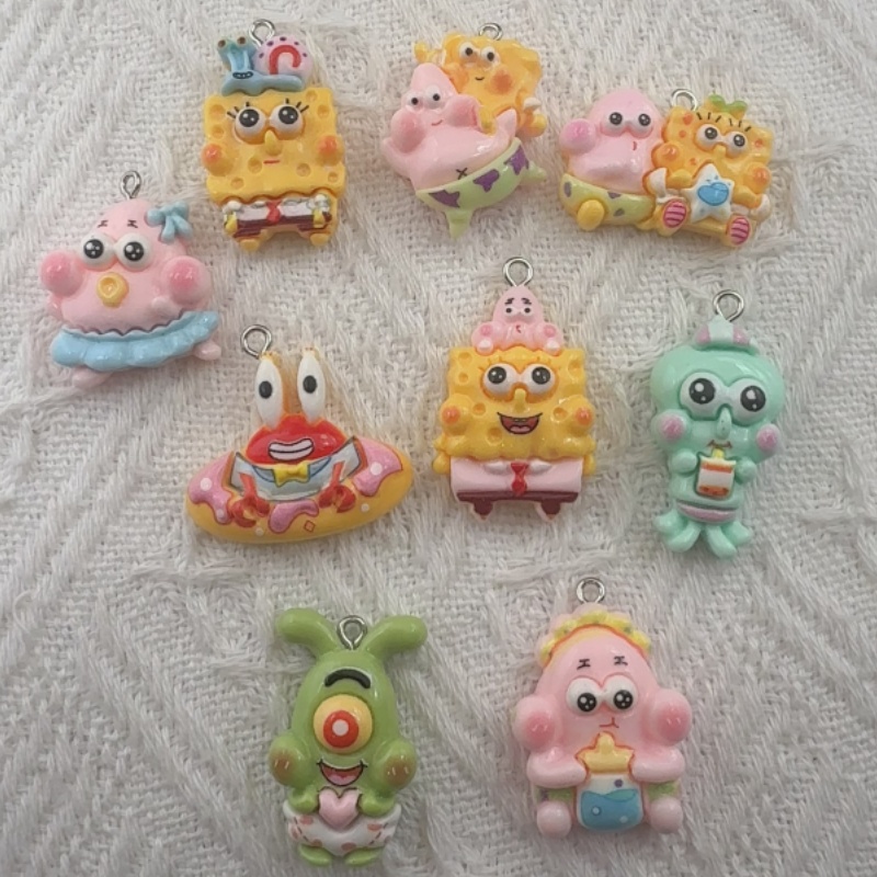 10pcs cartoon resin pendant, D - Resin Art Store review and price